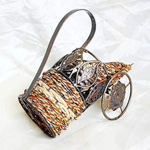 FAGavin Cremagliera del Vino Rattan Cremagliera del Vino Decorazione da Tavolo Vino Rack Controsoffitto in Rattan Accessori for Il Vino Decorazione della Casa in Bronzo