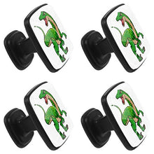 Dinosauro del fumetto Pomelli per Porta Set di 4 Pomelli per Mobili Manopole per Cassetti Cucina Armadio Vetro