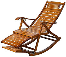 XLYYHZ Sedie a Sdraio per Patio Sedia a Dondolo in bambù Sedia per Adulto Siesta Sedia reclinabile Pieghevole Pausa Pranzo Sedia da Balcone Divano Sedia per Il Tempo Libero Sedia da Spiaggia