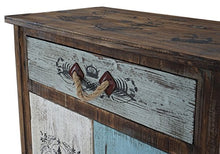 Mendler Serie Vintage Como cassettiera Legno Stile Spagnolo Modello Funchal 40x80x84cm