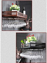 DJSMjbj - Portabicchieri da Parete in Stile Europeo, Supporto per Bottiglie di Vino Vintage, Ottone, 80 x 35 cm