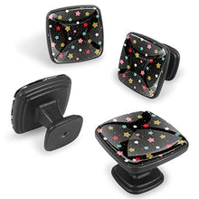 Stelle e punti colorati Pomelli per Porta Set di 4 Pomelli per Mobili Manopole per Cassetti Cucina Armadio Vetro