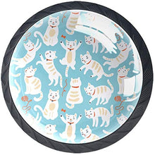 Gatti Senza Soluzione Di Modello Pomelli per Porta Set di 4 Pomelli per Mobili Manopole per Cassetti Cucina Armadio Vetro