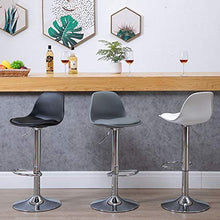 XEWNEGTZI Sgabello da Bar, Sedie da Bar Rotanti in PP, con Poggiapiedi E Altezza Regolabile, per Colazione Kitchen Bistro E Sgabello Alto da Banco (7 Colori, 60-80cm)(Color:Bianca)