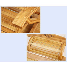 YLCJ Sedia a Sdraio da Sole Sedie a Dondolo in Legno Pieghevoli in bambù Sedia Regolabile a 5 Marce con Schienale reclinabile Pouf Roadtrip Bilanciere per Patio Esterno Sedia a Sdraio da Giardino