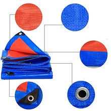 MTYLX Outdoor Multifunzionale Tela Cerata, Tenda All-Purpose Heavy Duty Blue Orange -0.35Mm 180G / M2,B,Mt 4X5