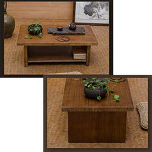 ADSE Tavolo da tè Tavolo in Legno massello con vetrata e Balcone Tavolino da Balcone Tavolino Tatami