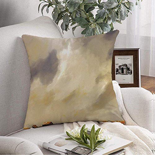 Kris.D Copertura del Cuscino Decorativo tiro Grano Grano Pittura Multa Originale Pittura a Olio Fattoria Campo di Wintrop Agricoltura Serena bella18x18 Pollici