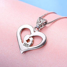Baoxiaohed Collana in Argento Sterling, Collana Cuore in Stile Moda Argento Sterling 925, Adatta per La Festa della Mamma, Regali di Anniversario E Regali di Compleanno
