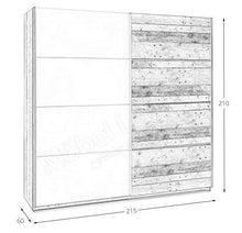 AVANTI TRENDSTORE - Carli - Arredamento per Camera da Letto, in Legno Laminato di Colore Marrone Chiaro/Bianco (Old Style) (Armadio)