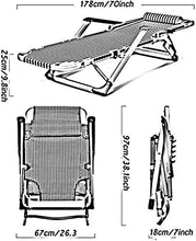 YUMUO Sedie da Esterno reclinabile Sedie a Sdraio Salotto Sedia a gravità Zero Sedia a gravità con Riposo a Testa smontato per Il Viaggio per Campeggio all'aperto Indoor