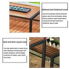 Set tavolo e sedia da giardino per panchina da giardino, Panca da giardino con tavolino da tè, balcone, cortile esterno, parco, Seduta da giardino a 3 posti per il tempo libero all'aperto