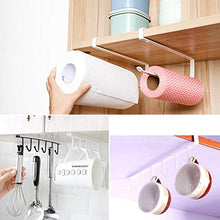 VINFUTUR 2pz Porta Rotoli Cucina Dispenser di Carta da Cucina Porta Tazze da Cucina 6 Ganci Porta Bicchieri