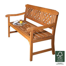 Robert Dyas - Panca da giardino a 3 posti, in legno, certificazione FSC