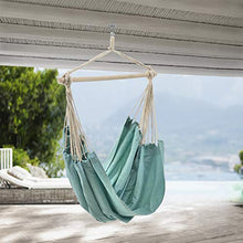 Sedia Amaca Sospesa Girevole a 360° Poltrona Appendibile per Interno/Esterno 180 x 125 cm Carico Max.150 kg - Blu Ardesia
