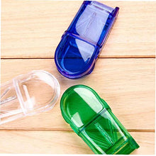 Pillola di plastica Cutter Splitter Divisore con Design ergonomico per il taglio di piccoli pillole e grandi pillole blu