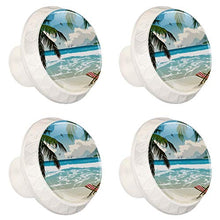 Spiaggia tropicale 4 PCS Pomelli per Porta, Pomolo per Mobile, Pomelli per Mobili con Viti, Maniglia per Armadietto, Pomelli per Porta, Pomelli per Cassetti per Porta, Armadio, Cassetto e Credenza