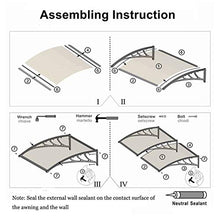 WXQ Tenda da Veranda Pensilina Alveolare Pensilina Tettoia Modulabile, Pensilina Veranda Veranda Resiste alla Corrosione Riparo for Veranda da Esterno Facile da Installare