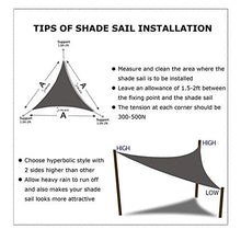 BEDSETS Tenda A Vela Triangolare, HDPE Traspirante, Vela Ombreggiante Triangolare, Tenda da Sole per Esterno,Traspirante per Giardino, Balcone & Terrazza (2.4x2.4x2.4m,Rojo óxido)