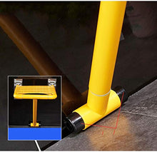 LXLAMP Sgabello Doccia Antiscivolo Regolabile in Altezza Sedia for Doccia in Acciaio a Parete, Sedile for Doccia Ribaltabile con Piedini in Gomma for Anziani e Mobilità Limitata 400 kg Giallo