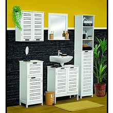 TENDANCE Miami Lavaggio Tavolo Struttura + MDF Porte, Legno, Bianco, 60 x 30 x 60 cm