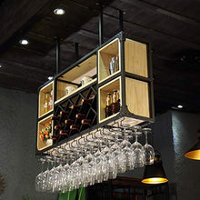FCXBQ Portabottiglie e portaoggetti per Bicchieri Altezza Regolabile Supporto per Bottiglia di Vino da Appendere a soffitto Bar Butler Distributore di Vino per Tazze Portaoggetti per la casa