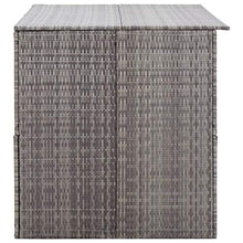 Tidyard Baule da Giardino Grigio cm in Polyrattan, Baule da Esterno,Bauli e Contenitori da Giardino 150 x 100 x 100 cm