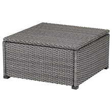 Tok Mark Traders SOLLERÖN Sgabello da esterno, grigio scuro, 62 x 62 cm resistente e facile da curare. Sezioni di divano da esterno, mobili da giardino Prodotti per esterni. Ambiente.