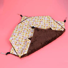 POPETPOP Morbido Pet Appeso Amaca Piccolo Animale Letto Letto Doppio Strato Velluto Amaca per Criceto Chinchilla Scoiattolo Piccoli Animali Domestici - Large Size 35x35 (Yellow Bunny)