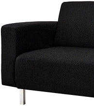 Martina Home - Copertura elastica per divano 2 posti, modello TUNEZ, colore NERO, Misura da 120 a 190 cm