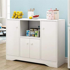 Credenze Cassetto Multifunzionale di Legno massello di Grande capacità Domestica Moderna Minimalista tè armadietto Armadio mobili Soggiorno (Colore : White, Size : 100x81x30cm)