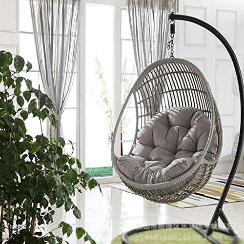 whxscsm Cuscini per sedie sospese, cuscini per sedie a uovo, morbide fodere per sedie staccabili, cuscini per sedie a dondolo per divani per patio giardino esterno (grigio)