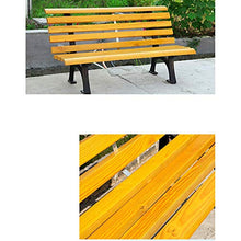 GaoF Panchina da Giardino in Legno massello da Esterno, panchina da terrazza in Legno massello anticorrosivo da Esterno per Il Tempo Libero, panchina da Balcone con Base in ghisa con Schienale