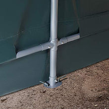 TOOLPORT Tendone Garage Premium 3,3 x 4,8 m Verde Scuro con Telo da ca. 500g/m² PVC, Costruzione Stabile in Acciaio, Garage per Moto