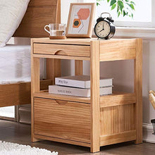 Comodini camera Mini legno comodino con cassetti - Comodino Mobili ed estremità di accento della Tabella Petto semplice movimento Tessuto Bins - Unità Organizzatore for camera da letto Lampada da como