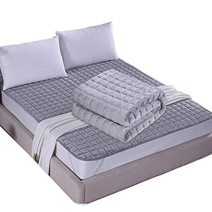 Futon Coprimaterasso Tatami in cotone, antiscivolo, pieghevole, traspirante, delicato sulla pelle, adatto per dormire, camera da letto per studenti giapponesi 2.0 * 2.2m grigio