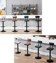 WHOJA Sgabelli da Bar in Ferro Vintage con Schienale Alto Adatto per la Cucina della Famiglia Sedia da Pranzo e Business Office Ristorante | Seduta Girevole a 360 ° Sgabelli da Bar Sedie Set