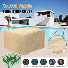Copertura Tavolo Giardino Esterno, Copertura Mobili Giardino Impermeabile 210D Tessuto Oxford Telo Copri Protettivo Quadrato Tavolo Sedie Esterni, per Arredo Poliestere in PVC,122 * 76 * 46cm