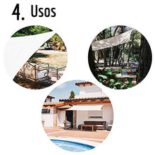 Tenda da sole da esterno, rettangolare, 2 x 3 m, protezione 98% raggi UV, 100% poliestere, ultra resistente e impermeabile, per giardino, piscina, terrazza.. + kit accessori/colore beige