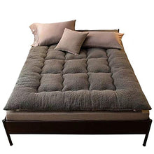 WENZH GraspDream Inverno Caldo di Spessore Materasso tappezzeria Pad Domestico di Alta qualità Trapunta Tatami Materasso Agnello Cashmere Pad Grigio Scuro/Giallo