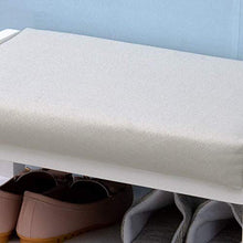 YANG Wooden Shoe Rack Cambio di Scarpe da banco Bagagli Petto Guardaroba Dressing Table Sgabello Imbottito Poggiapiedi Ottomana Carico Massimo 250kg, 55x33x36cm
