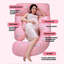 Gravidanza Pillow U tutto il corpo cuscino di cotone biologico maternità gravidanza Bolster Cuscino di sostegno con il cotone libero smontabile Miscela traspirante Zip Copertina, 02,80x110x175cm Huang