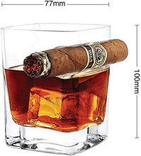 QJTZ Titolare 4PCS Whiskey Vetro con Il Sigaro for Wine Bourbon Brandy for Gli Amanti della Sigaretta del Sigaro Old Fashion Ultra Clear Glass Cigar (320ml) 712