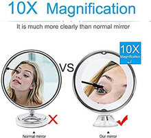 Specchio da vanità Portatile con luci 10x LED LED Beauty Beauty Beauty 360 Gradi Rotazione