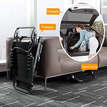 JFFFFWI Sedia Pieghevole Zero Gravity Sedia Sdraio reclinabile Heavy Duty, Sedia da Giardino Pieghevole reclinabile con poggiapiedi, Sedie a Sdraio con portabicchieri, Sedie Zero Gravity Lay Flat, G