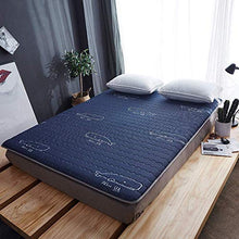 ZHAS Coprimaterasso in Lattice, Spesso Tappetino Tatami Traspirante, Pieghevole Morbido Cuscino per futon Giapponese Tradizionale, Materasso Topper per Letto Stampato Lavorato a Maglia Cooler-WHI