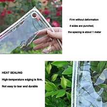 LXHONG Telone Impermeabile in PVC con Occhielli，Teloni Trasparenti Resistenti, Shade Garden Net Facile da Pulire Antipioggia A Prova di Polvere per Coperture per Piante 450 Gr，Personalizzabile