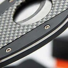 AUEDC Acciaio Inossidabile Cigar Cutter, in Fibra di Carbonio Portatile in Lega di Zinco del Sigaro ghigliottina Taglio Doppio Regalo Lama Scatola miglior Regalo per familiari e Amici
