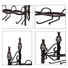 LHQ-HQ Attaccatura del Supporto di Vetro Vino, Vino Europea Capovolto Wine Rack Shelf Bar Wall Hanging Holder Calice Rame dell'Annata Ferro battuto 41 * 19 * 22cm