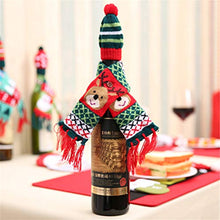 Amosfun Coperchio Bottiglia di Vino di Natale Sciarpa Cervo Bottiglia di Champagne Decor per Banchetto rifornimento Festa di Natale (Cervo)